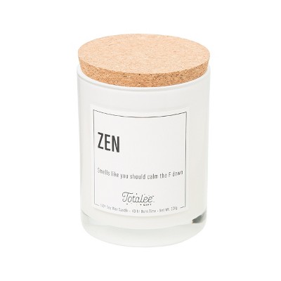 Totalee Gift Zen Soy Candle Wax White 7.76 oz Burn Time: 40