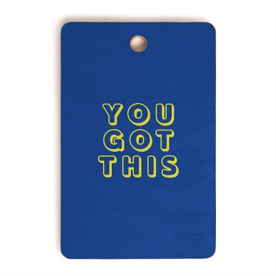 socoart You Got This Blue Cutting Board Rectangle - Deny Designs