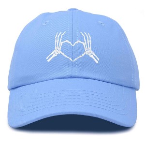 Dalix Heart of Bones Embroidered Cotton Dad Hat Adjustable Baseball Cap Womens - 1 of 4