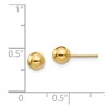 Black Bow Jewelry 5mm Polished Ball Friction Back Stud Earrings in 14k Yellow Gold - image 3 of 4