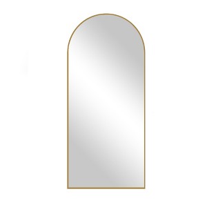 MAYEERTY 71 inch Full Length Mirror Arched Aluminum Alloy Frame Floor Mirror Dressing Mirror with Bracket Gold - 1 of 4