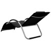 vidaXL Sun Lounger Textilene Black and Gray - 4 of 4