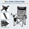 Oversized Padded Camping Chairs,Folding Camp Chair - 500 LBS Support for Adults - Comfortable Camping Chair with High Back & Pillow, 1 Pack - 4 of 4