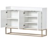 YOOCOZZ Particle Board Modern Elegant Buffet Cabinet with gold metal legs and Large Storage Space - 3 of 4