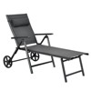 Tangkula Outdoor Folding Lounge Chair Patio Portable Longer w/Wheels & Adjustable Backrest - 4 of 4