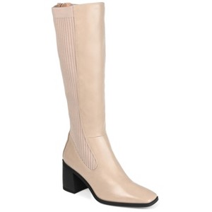 Journee Collection Womens Winny Stacked Heel Knee High Boots - 1 of 4