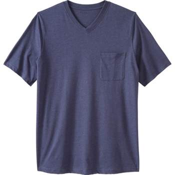 KingSize Men's Big & Tall Shrink-Less Lightweight Longer-Length V-neck T-shirt