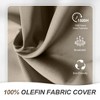 Aoodor 72 x 21 x 3 Inches Patio Chaise Lounger Cushions, Olefin Fabric Slipcovers with Sponge Foam, Set of 2 - 4 of 4