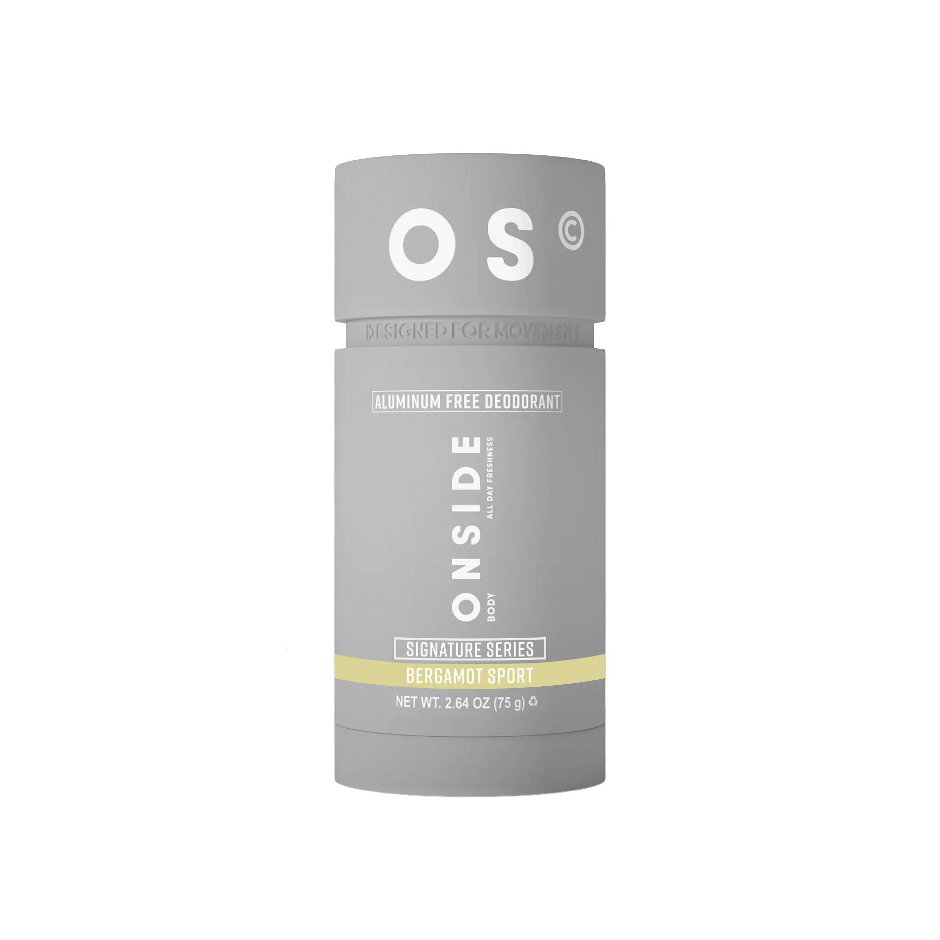 Onside Men's 48-Hour Protection Aluminum-Free Deodorant Stick - Jayson Tatum Signature Bergamot Sport - 75g