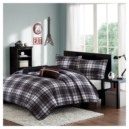 Shawn Plaid Quilted Coverlet Set Black Target
