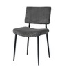 Modern Velvet Dining Chairs Set Of 2, Fabrics Upholstered Kitchen Chairs, Kitchen Side Chair With Black Metal Leg - 3 of 4