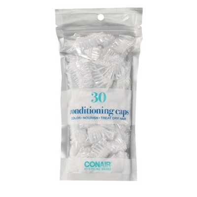 Conair Standard Size Conditioning Caps - Clear - 30pk