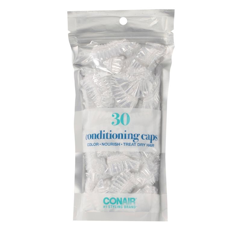 Conair Standard Size Conditioning Caps - Clear - 30pk, 1 of 7
