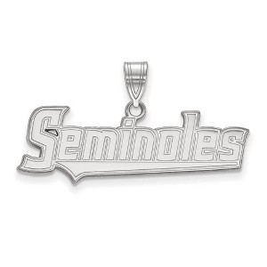 Black Bow Jewelry 14k White Gold Florida State Seminoles NCAA Medium Pendant - 1 of 3