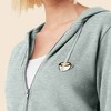 Dalix Cappuccino Embroidered Fleece Zip Hoodie Cold Fall Winter Women - 4 of 4