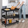 Costway 3-tier Metal Utility Cart 400 Lbs Storage Service Trolley Tool  Storage Gray : Target