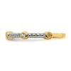 Black Bow Jewelry 2mm 14k Yellow Gold Aquamarine & .08 Ctw Diamond Stackable Band - 3 of 4