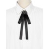 INSPIRE CHIC Women's Ribbon Bowknot Pre-Tied Pin Brooch Ties with Black Rhinestone - 4 of 4