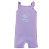 Hudson Baby Infant Girl Cotton Rompers 3pk, Mermaid - 4 of 4