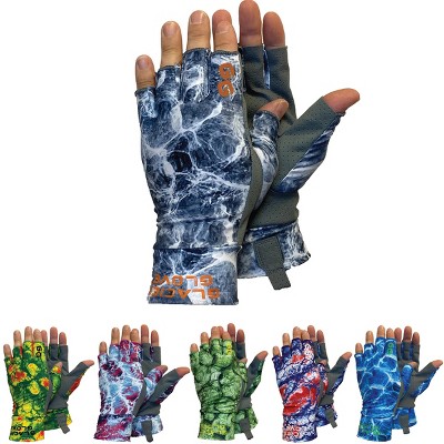 Glacier Glove Stripping and Fish Fighting Fingerless Gloves - XL - Gray