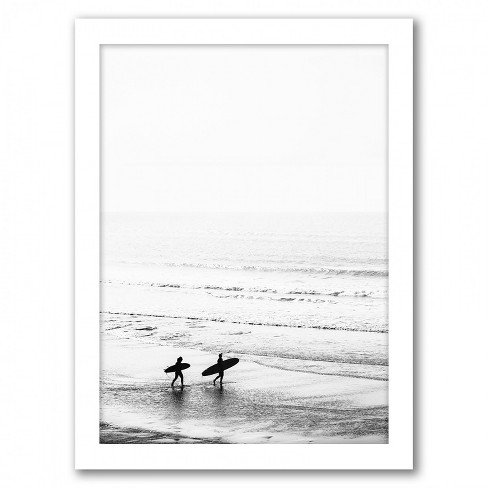 Black White Surfing By Tanya Shumkina Framed Print Wall Art Americanflat Target