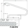 Saftron Figure 4 Return-to-Deck 3 Bend Stair Polymer Handrails 48" x 32" - 3 of 4