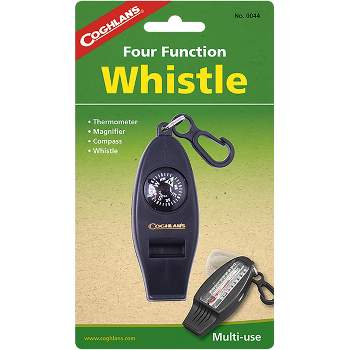 Coghlan's Four Function Camping Emergency Whistle Compass Thermometer Magnifier
