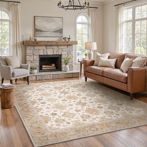 Abynow Medallion Distressed Persian Indoor Area Rug - 1 of 4