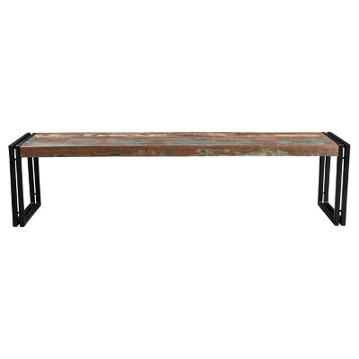 Old Reclaimed Wood and Iron Bench - Timbergirl