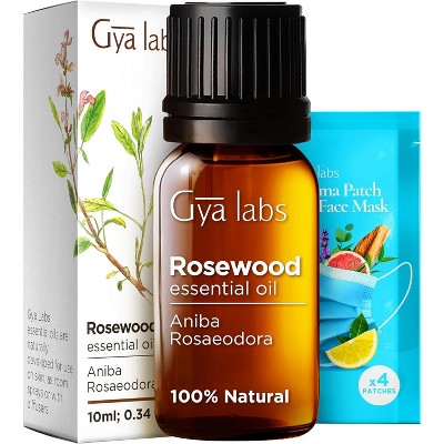 Gya Labs Rosewood Essential Oil for Skin - 0.34 Fl Oz - 100% Pure Natural Rosewood Oil for Diffuser & Aromatherapy, Massage, Candle Making Scent
