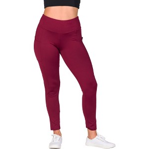 24seven Comfort Apparel Side Pocket Ankle Length Yoga Pant Leggings - 1 of 4