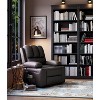 Classic Leather Recliner Chair - Manual recliner with lumbar support for living room, home theater, bedroom & nursery use. - 2 of 4