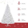 Whisen 6FT Prelit Artificial Christmas Tree with Realistic Branches, 250 Warm White LED Lights and 1000 Tips - White - 4 of 4