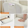 Modern Nursery Rocking Chair, Upholstered Glider Rocking Chair with Footrest & Side Pocket, Comfortable Armchair for Living Room, Bedroom - 4 of 4