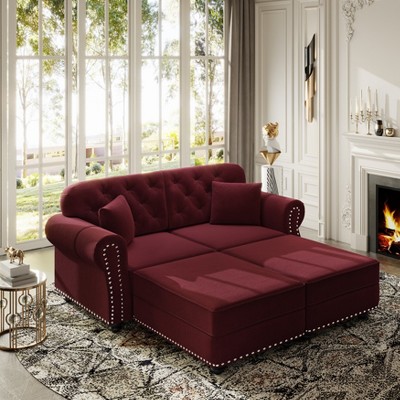 Teddy Velvet Modern Loveseat/Sofa – 2/3 Seater, Wood Frame, Plush Couch For Living Room/Office