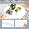 Tangkula Round Bar Table Set of 4 w/Adjustable Height & Metal Base Modern Cocktail Table - 4 of 4