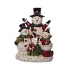 Transpac Dolomite Light Up Jolly Snowmen Décor - Festive Christmas Decorative Objects for Holiday Cheer - 2 of 4
