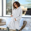 Catalonia Women’s Plush Hoodie Sweatshirt Dress, Casual Snuggly  Pullover Sweater with Kangaroo Pocket, Womens Fall Tops, One Size - 3 of 4