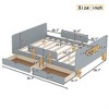 BABYYER Twin Size Bed Frame with Storage Drawers, Solid Wood Platform Bed with Guardrail, Small Shelf and Hooks for Girls and Boys - 3 of 4
