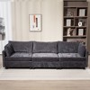 PAGED 111.42"Comfy 3-Seater Chenille Deep Couch,Indoor Sofa with Ultra-soft Cushions&Side Pocket,Modern Sofa for Living Room - 2 of 4