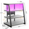 Besiost 4-Tier Bookshelves with Charging Station and LED Lights, Small Entertainment Center Media Stand - 4 of 4