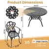 7-Piece Cast Aluminum Outdoor Dining Set with Beige Cushions, Rectangle Table & Ergonomic Chairs - for Patio, Backyard - 4 of 4