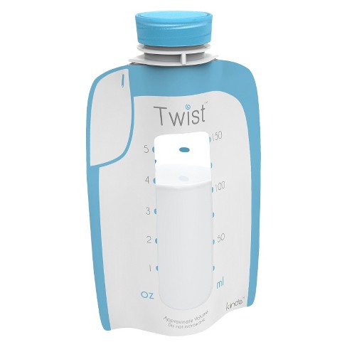 Kiinde Twist Squeeze Natural Baby Breast Milk Feeding Bottle with Nipples &  Case