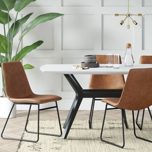 Bowden Faux Leather Dining Chairs - Threshold™ - 1 of 4
