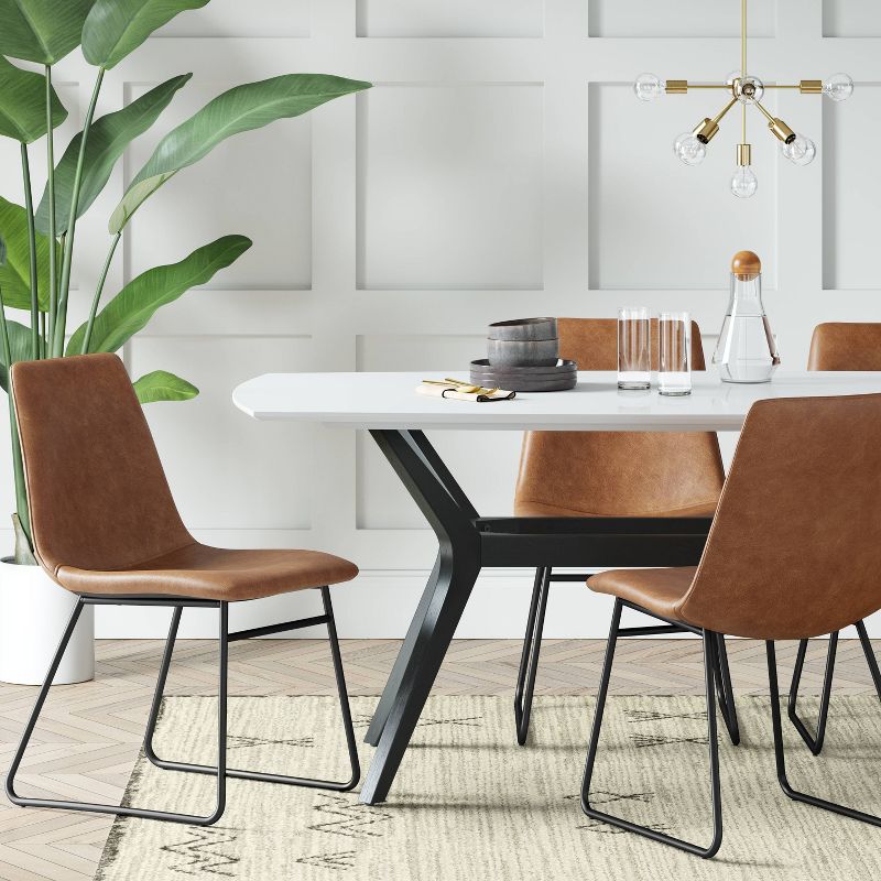 Bowden Faux Leather Dining Chairs - Threshold™, 3 of 16