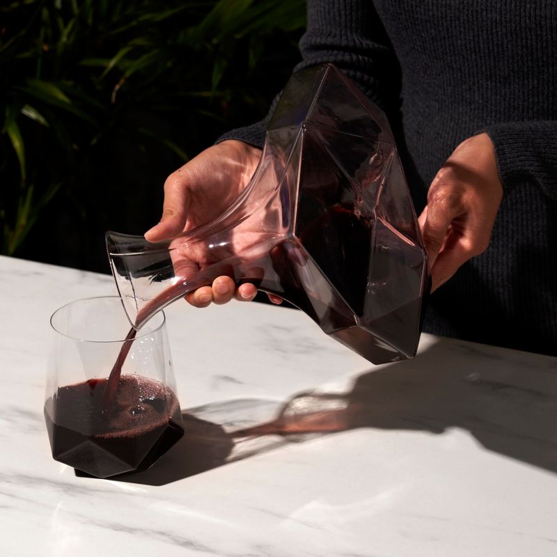 Viski Angled Wine Decanter Glass, Crystal, 5 of 14
