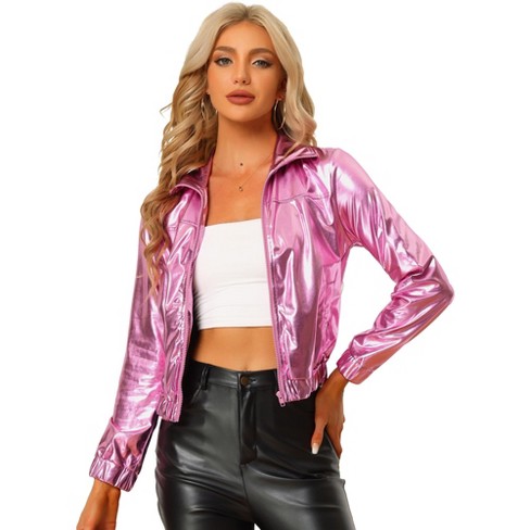 Pink shop holographic jacket