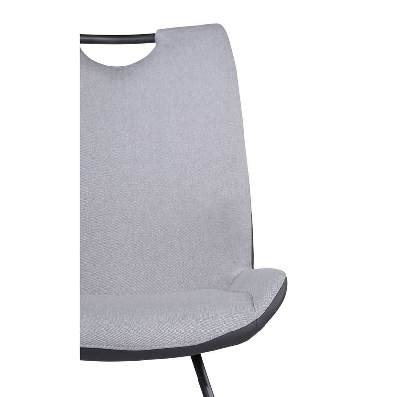 Set of 2 Delvar Contemporary Dining Chair Pewter Fabric - Armen Living, 4 of 9