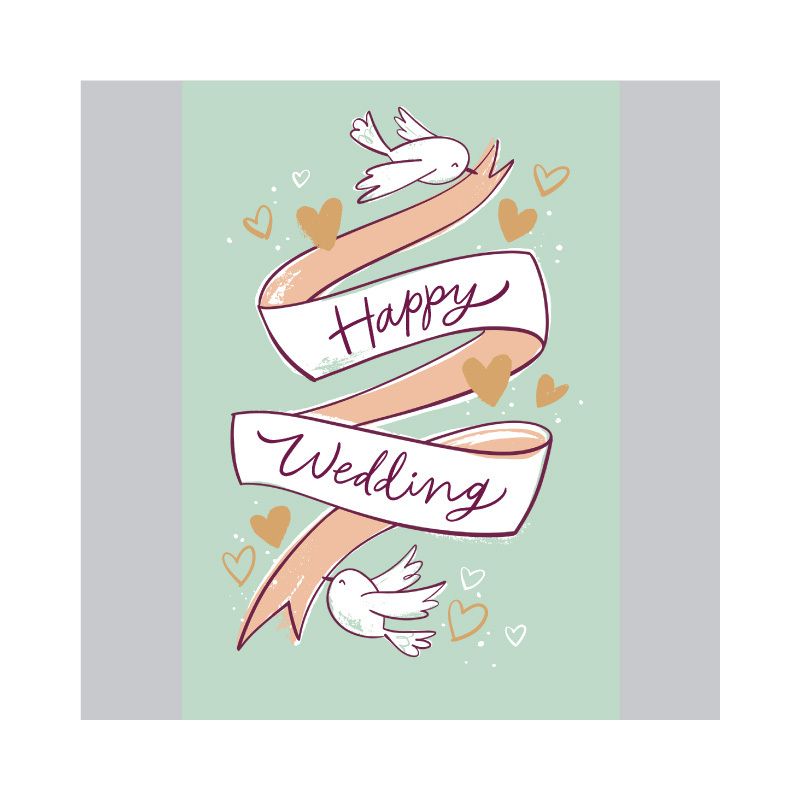 Wedding Card Banner with Doves, 3 of 7