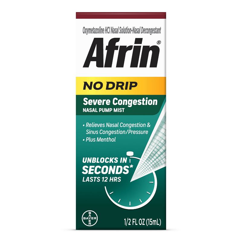 Afrin Nasal Spray No Drip Severe Congestion Relief, 1 of 12